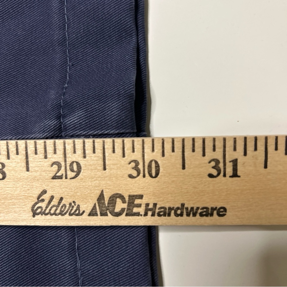 Vintage Lands End Pants Men’s 35 Blue Cotton Chinos Business Casual Office - Picture 14 of 16